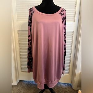 Pink Leopard Long Sleeve Shirt